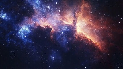 Fototapeta premium Cosmic Nebula in Vibrant Colors