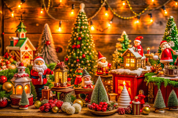 Fototapeta premium christmas tree decorations