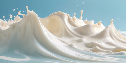 background waves of milk chocolate cream yogurt