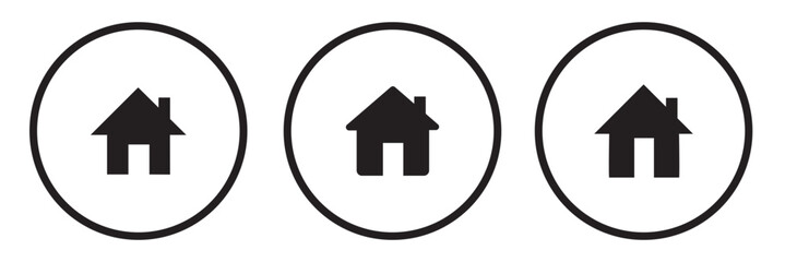 Home icon set. House icon collection. Real estate icons. Home symbols.