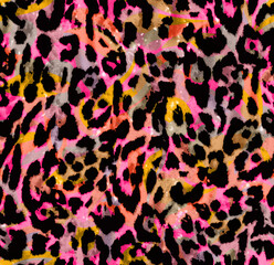 The beautiful of art leopard skin Pattern
