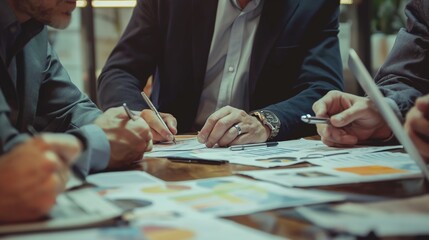 Obraz premium consultants advising a client on how to improve their business