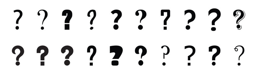 Different question marks.
