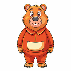 Make a bear art vector illustration