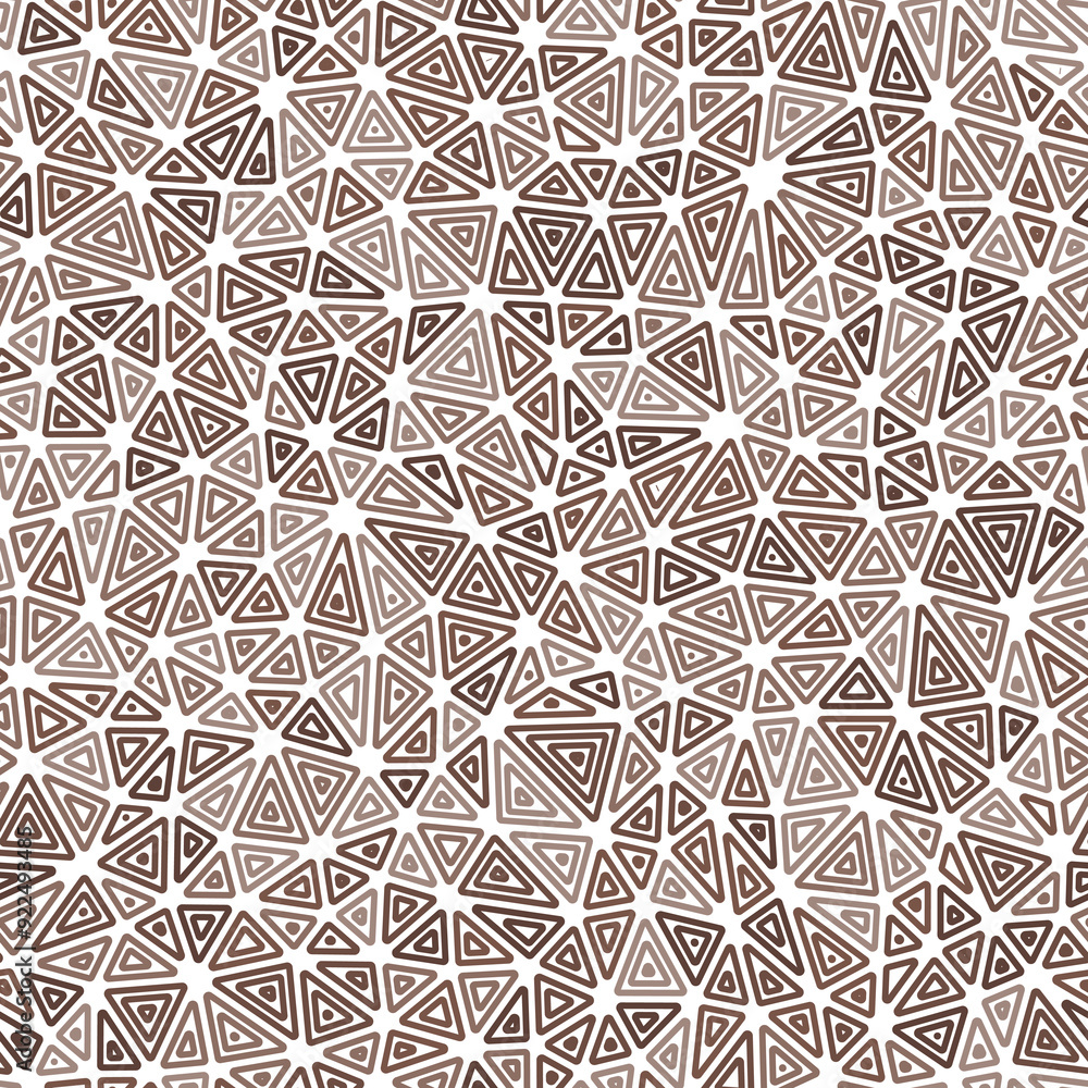 Poster geometric template background. compact triangles size. multiple repeated inner triangles. monotone s