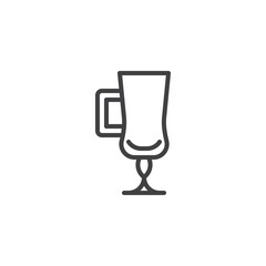 Irish Coffee Glass line icon