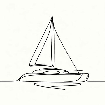 recommend clip art:  sailboat silhouette thin lines flat 