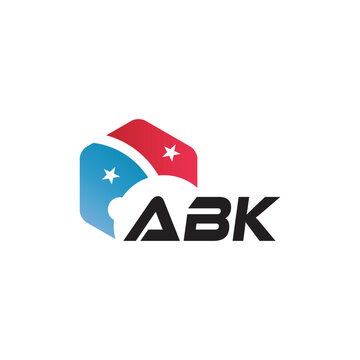 ABK letter logo design on white background. Creative  modern ABK letter logo design. Vector design.