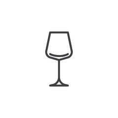 Goblet glass line icon