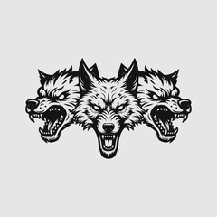 Cerberus angry wolf artwork vector illustration © Midnight Warriors