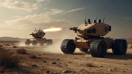 illustration of advanced combat robot