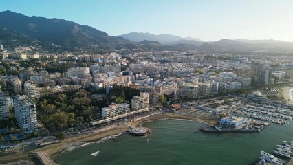 Fototapeta premium Aerial view of Marbella, Andalusia. Southern Spain