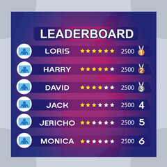 Obraz premium creative game leaderboard with abstract background game leaderboard abstract
