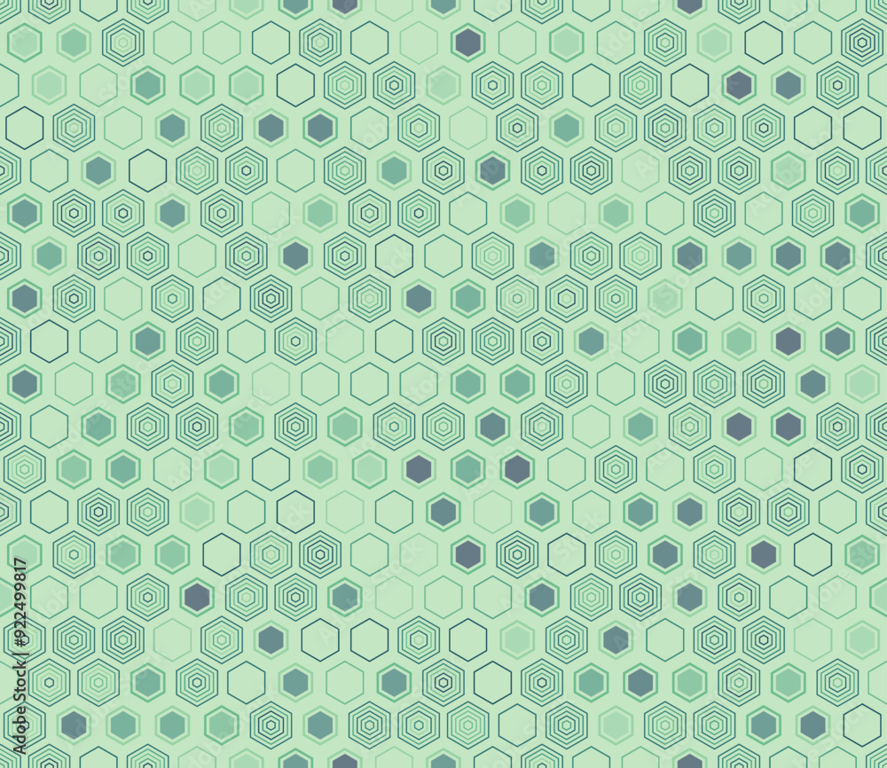 Poster tileable hexagon background. geometric elements of varied style and color. honeycomb geometric shape