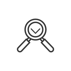 Magnifying Glass with Checkmark Icon