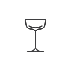 Coupe Glass line icon