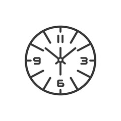 Outline of a clock face with hands pointing at 3 oclock