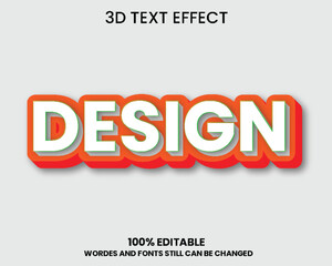 design 3d text effect editable text effect