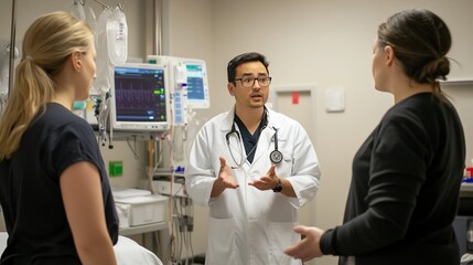 Obraz premium Medical Consultation in Hospital Setting