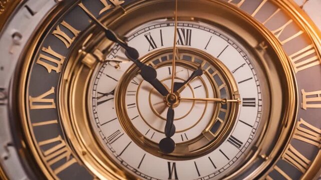 antique world clock that shows the time