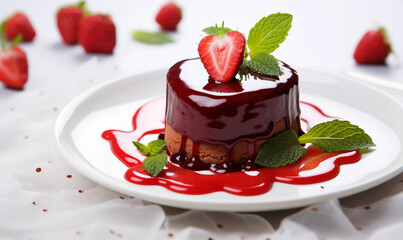 Delicious Valentines Desserts on a White Table