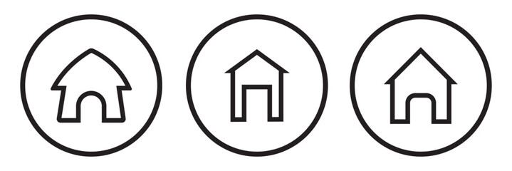 Web home icon , House vector icons set, Home sign or Main page icon for contact icons