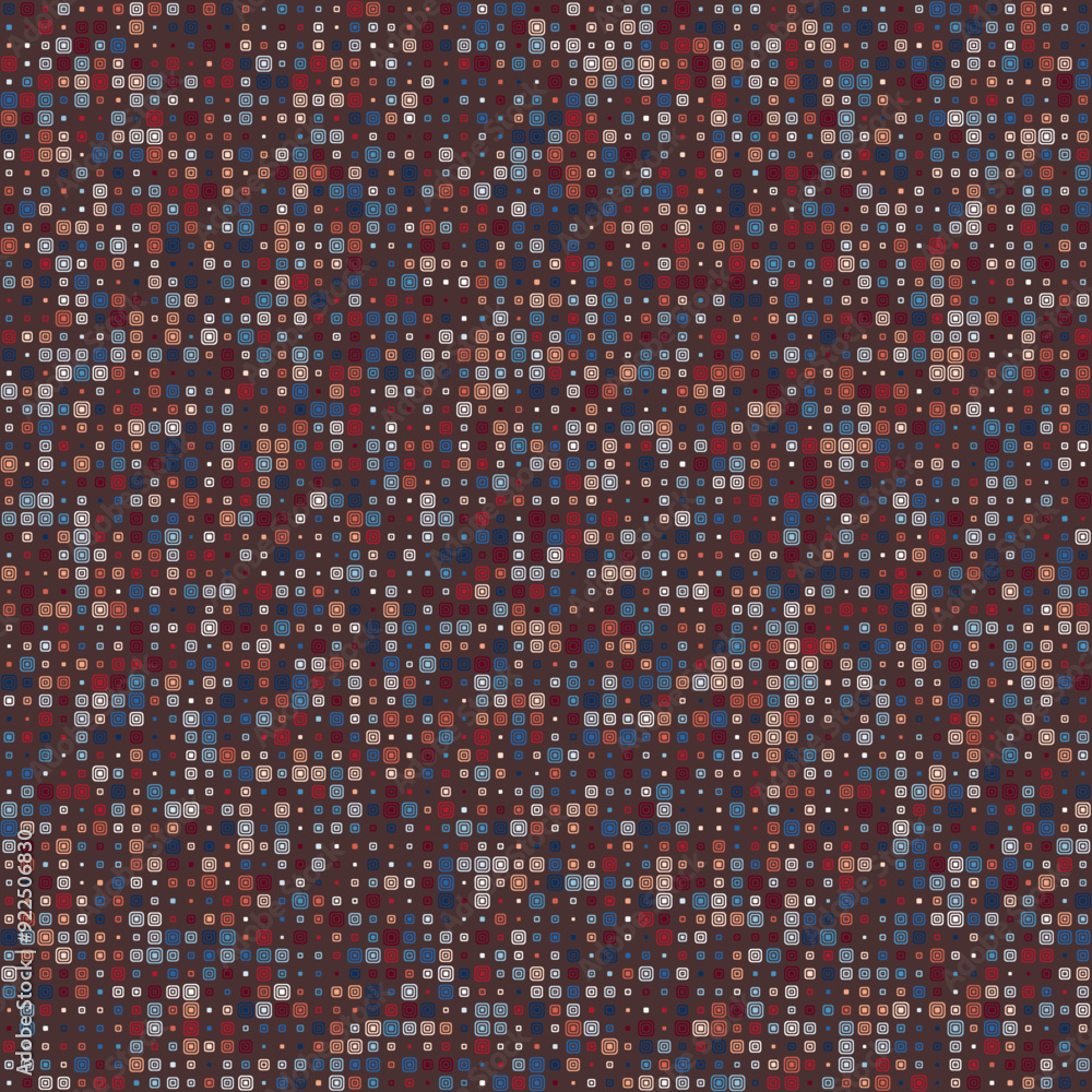 Poster radiant geometric background. stacked rounded square frames in multiple colors. deep burgundy, muted