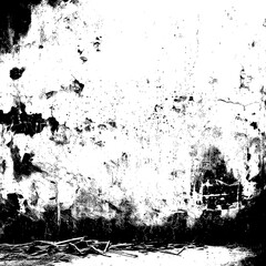 Distressed Black and White Grunge Texture Overlay