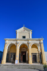 Fototapeta premium A church in the historic center of Gallipoli, a tourist town in Puglia in Italy.