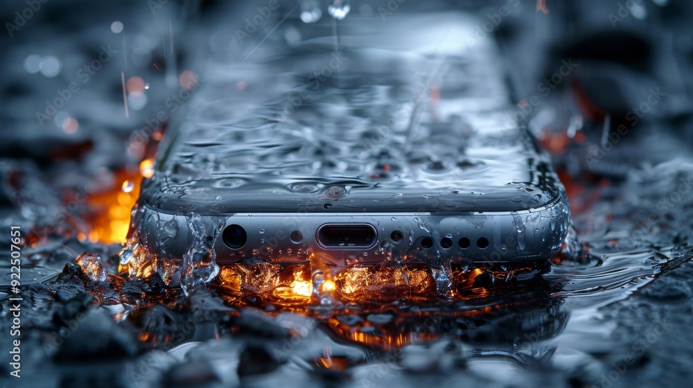 Poster showcase the delicate process of replacing a damaged camera module on a smartphone, ensuring crisp a