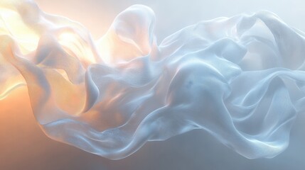 Magical wind gust with intricate swirling designs, ethereal light aura,