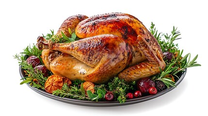 Roasted Turkey with Herbs and Citrus Garnishes