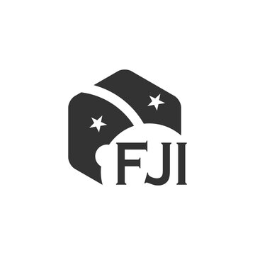 FJI letter logo design on white background. Creative  modern FJI letter logo design. Vector design.