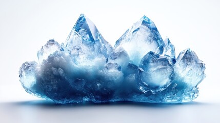 Obraz premium Mystical ice shard with delicate crystalline patterns, cold blue light emanating, perfect lighting,