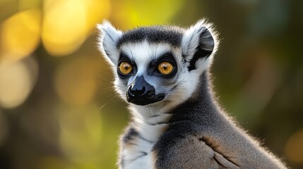 Fototapeta premium Curious Lemur Portrait