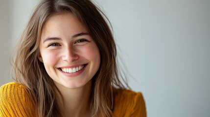 Naklejka premium Joyful Woman Smiling