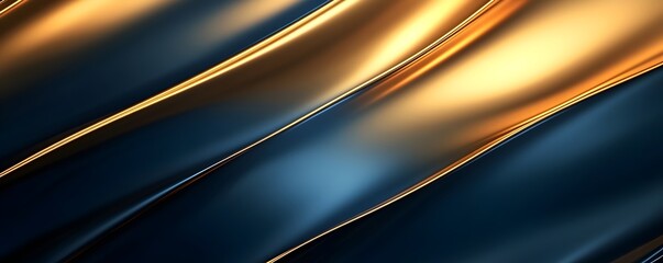 Captivating Metallic Waves A Dynamic Abstract Art Composition
