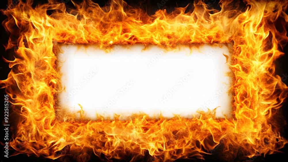 Poster a simple rectangle, yet a canvas of infinite possibilities, framed by fiery passion generative ai