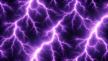 Obraz premium A vibrant and energetic seamless pattern featuring abstract purple lightning bolts against a dark background. AI generated