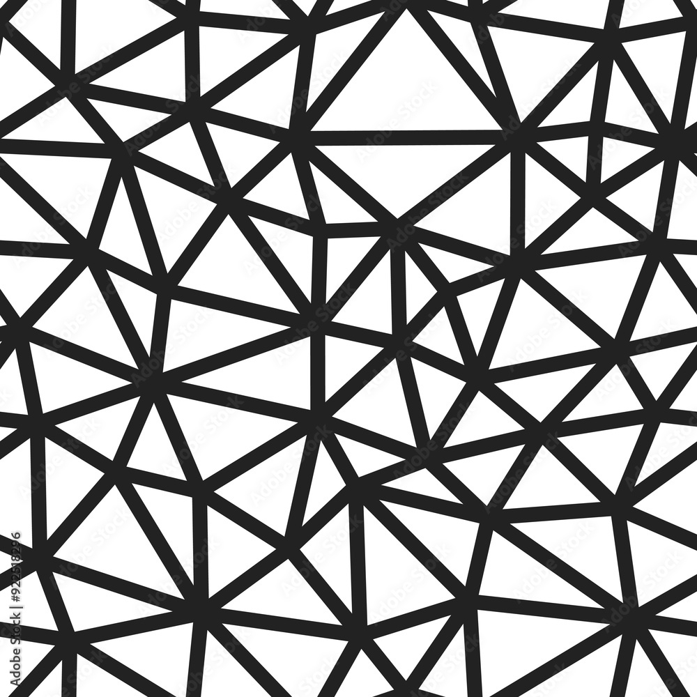 Poster triangles background design. medium triangles size. bold lines weight. repeatable pattern. seamless 