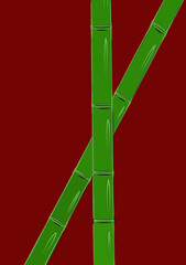 red bamboo background