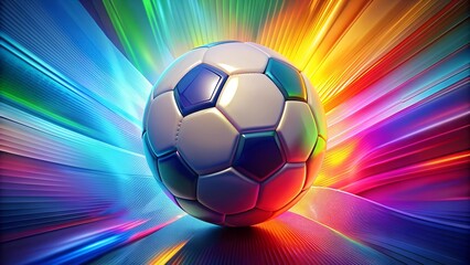 Obraz premium Dynamic Soccer Ball Morph: Abstract Geometric Transition Generative AI