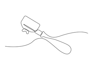 Obraz premium Continuous one line drawing of portafilter- barista equipment. portafilter - coffee maker single line vector illustration. Editable line vector.