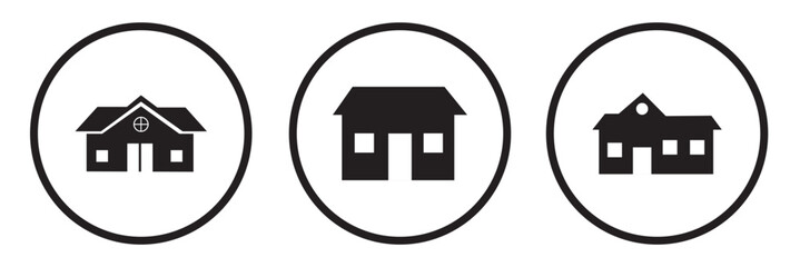 House icon vector. House, real estate icon symbol isolated on a white background. Home or house symbol icon vector illustration
