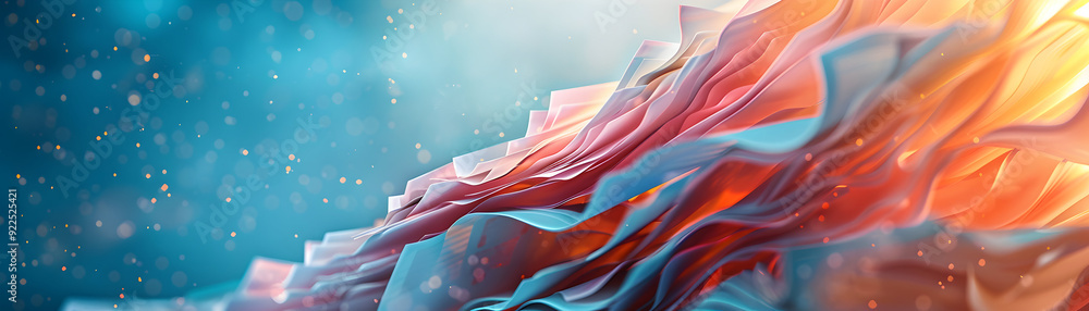 Aufkleber professional secretary organizing notes and files in community meeting | dreamy background with spac