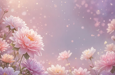 beautiful pastel colour flower and flower petals dreamy background