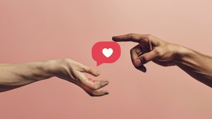 The hands and heart icon