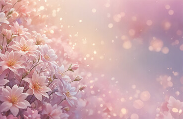 beautiful pastel colour flower and flower petals dreamy background