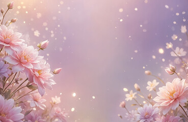 beautiful pastel colour flower and flower petals dreamy background