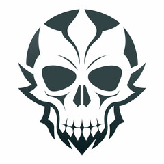 Skull pattern perfect symmetric vector art illustration